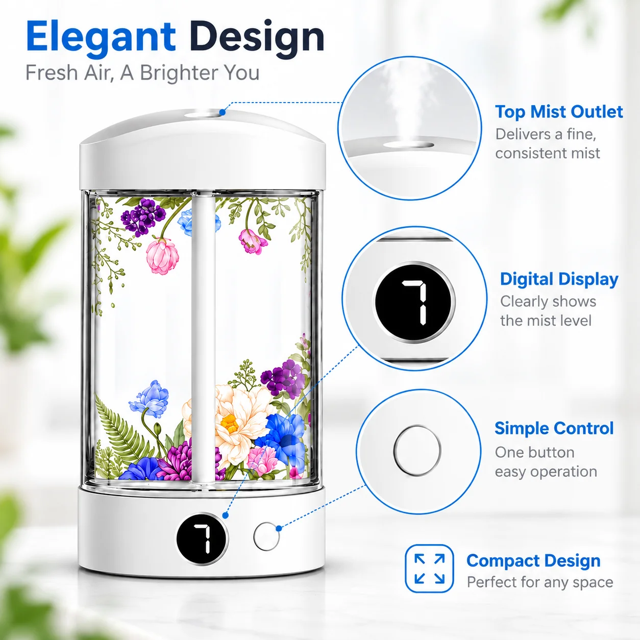 Mini Desktop Humidifier with Digital Display - Image 4