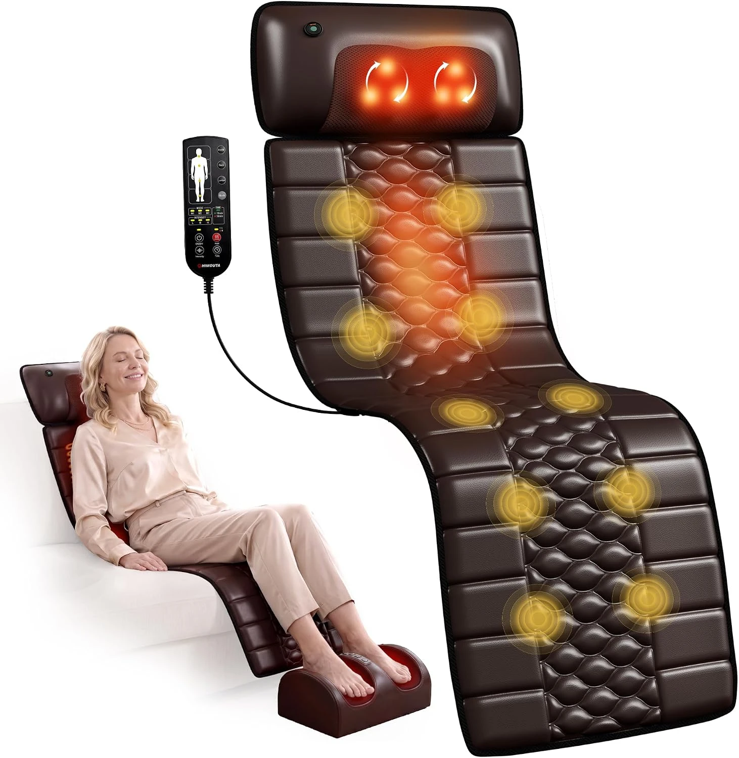 Full Body Massage Mat with Detachable Neck Massager - Image 1