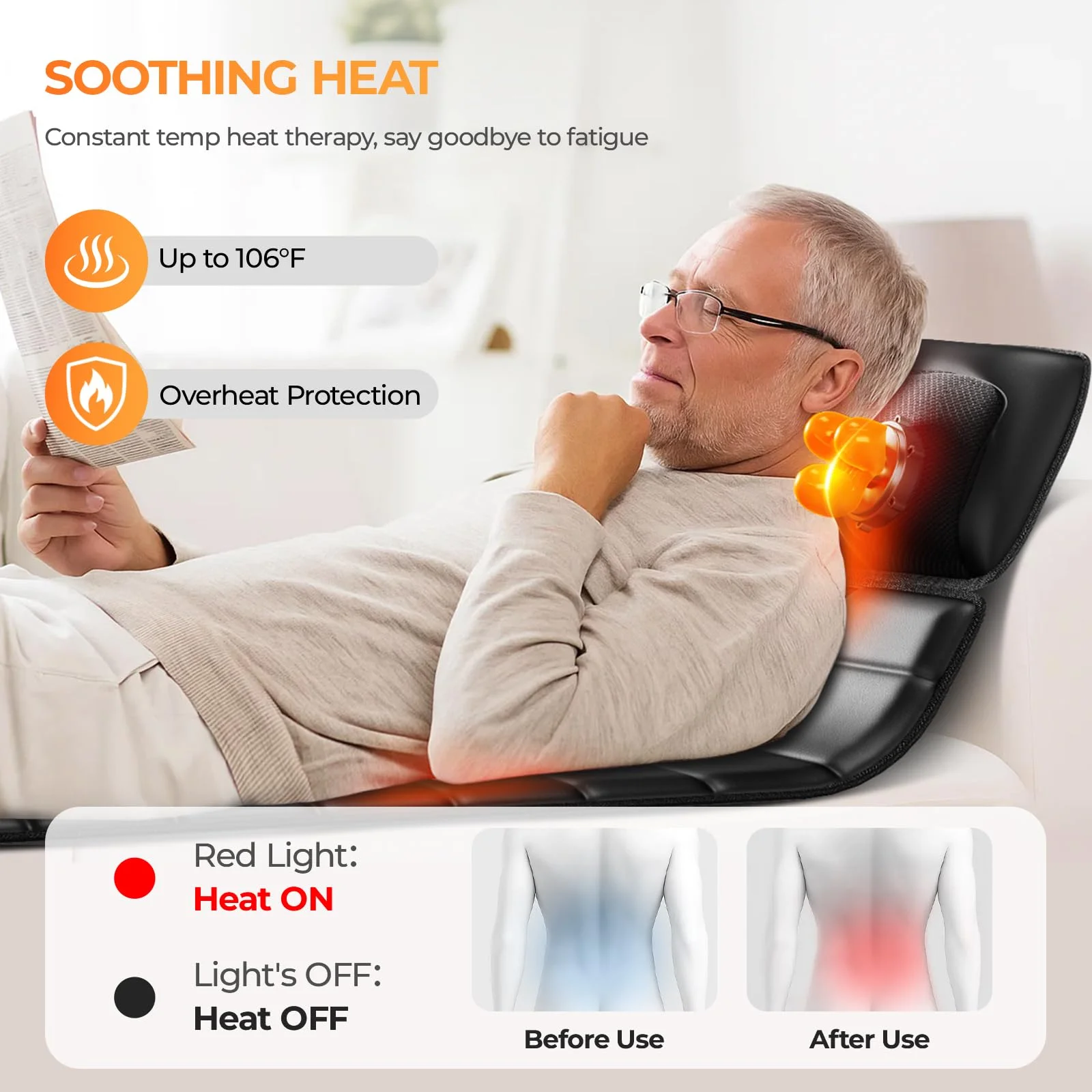 Full Body Massage Mat with Detachable Neck Massager - Image 3