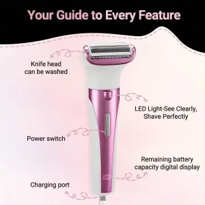 5-In-1 Rechargeable Cordless Electric Shaver For Women - Thumbnail Image 4