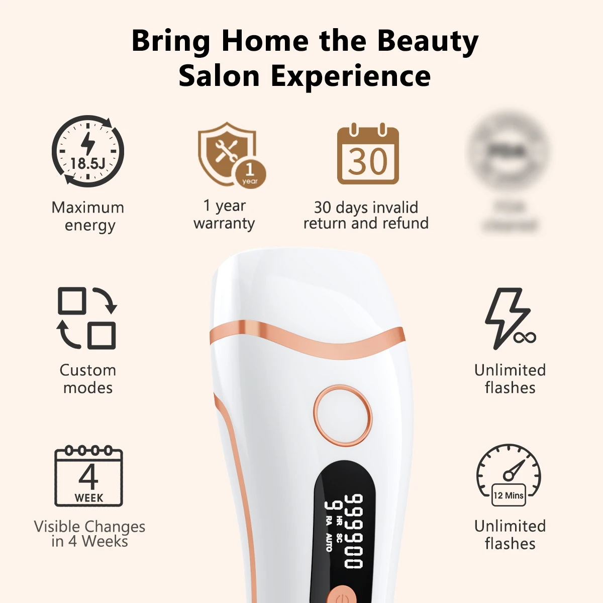 Epilator 999000 Flashes, Laser Hair Removal. - Image 2