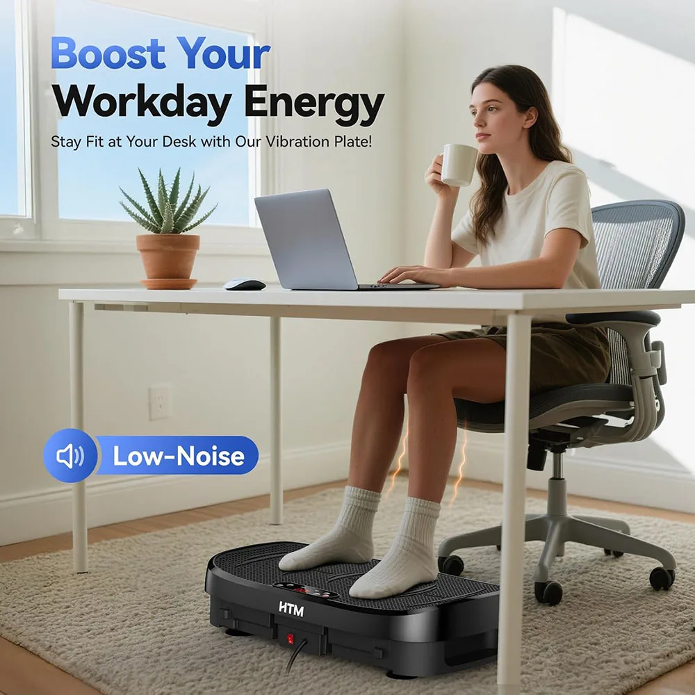 Vibration Plate Fitness Multi-Function Vibration Trainer 330lbs 120 Levels Whole Body Workout for Home Gym Muscle Relax Exercise - Image 4