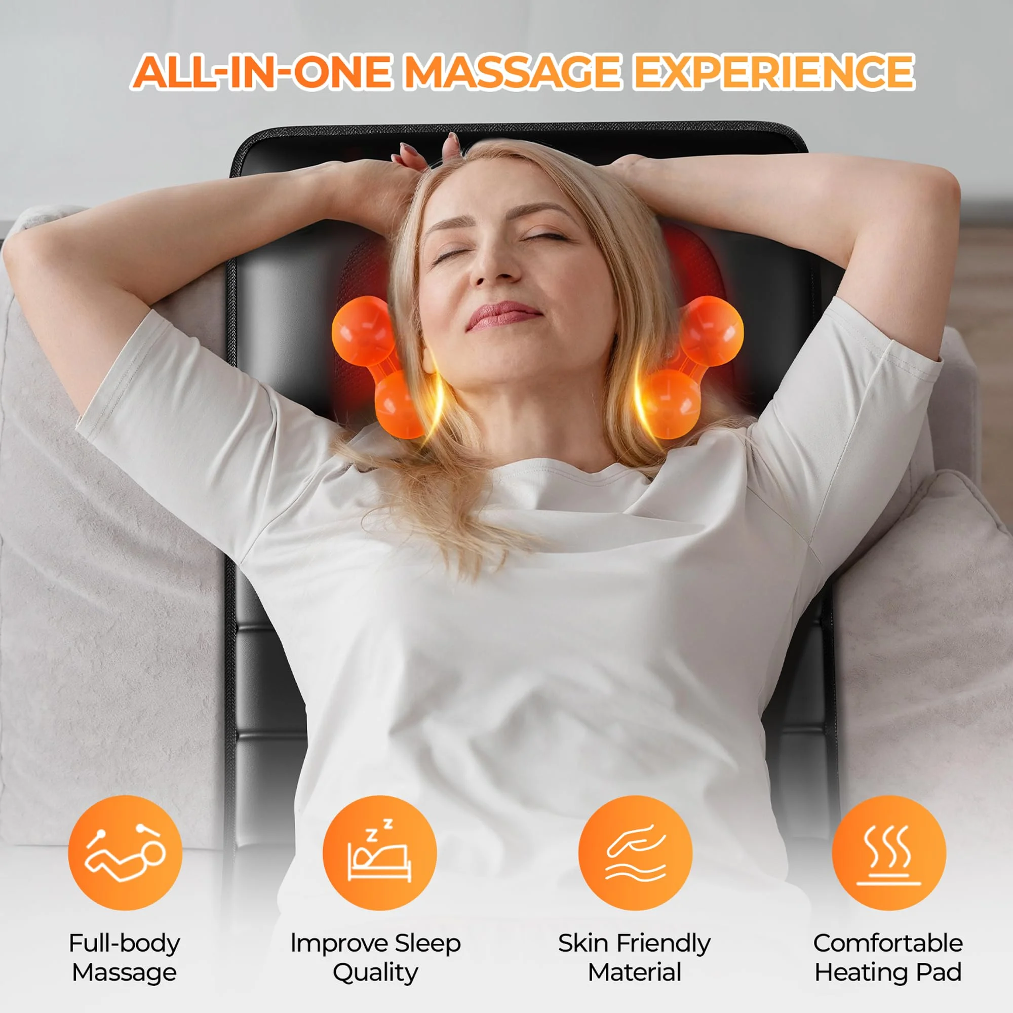 Full Body Massage Mat with Detachable Neck Massager - Image 2