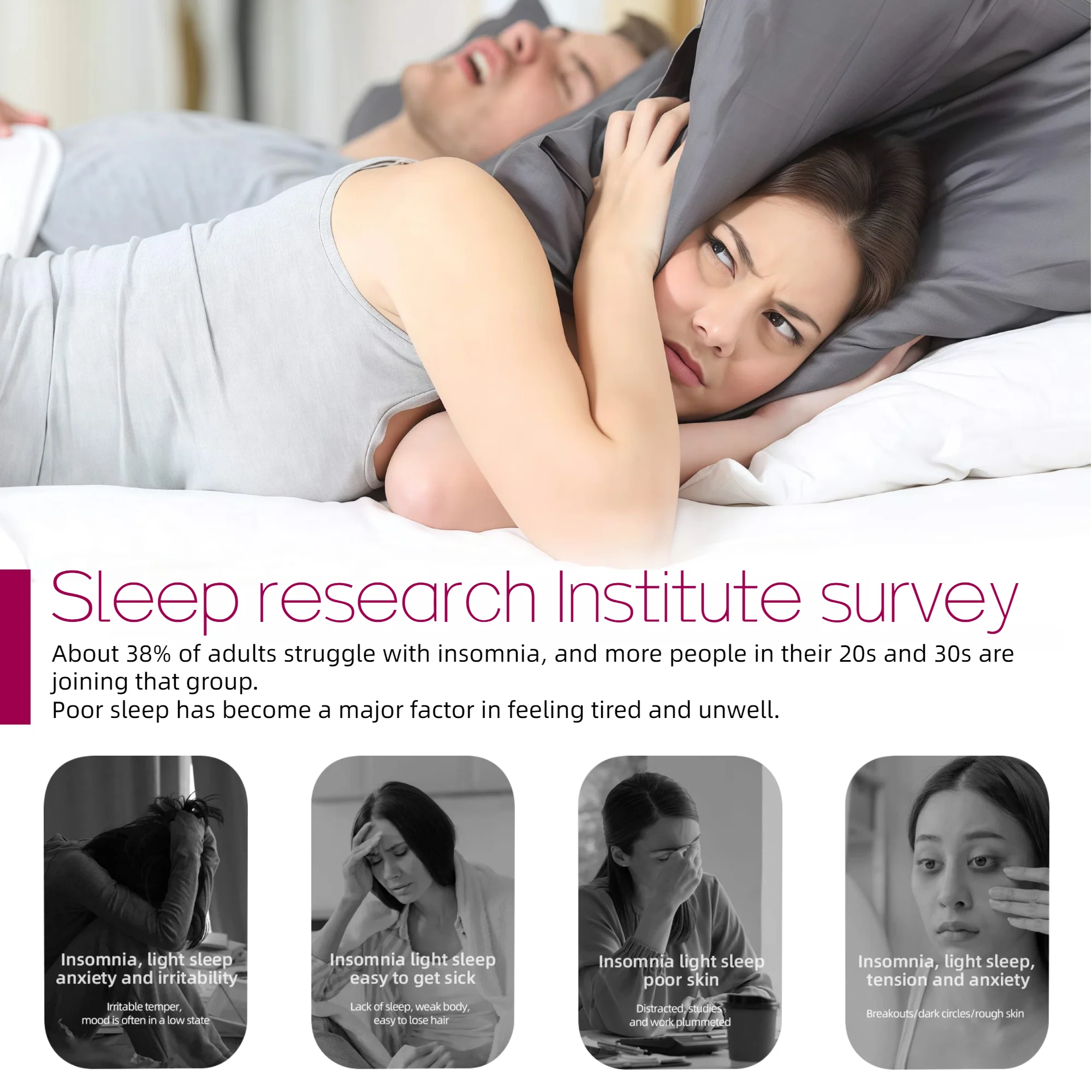 White Sleep Headband Bone Conduction Wireless Bluetooth Speaker Under Pillow HD Sound Side Sleeper Eye Mask - Image 7