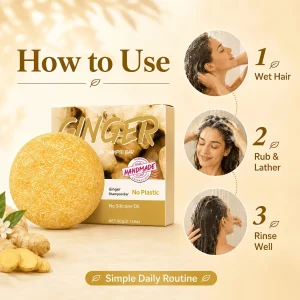 Ginger Shampoo Bar For Women & Men - Thumbnail Image 5