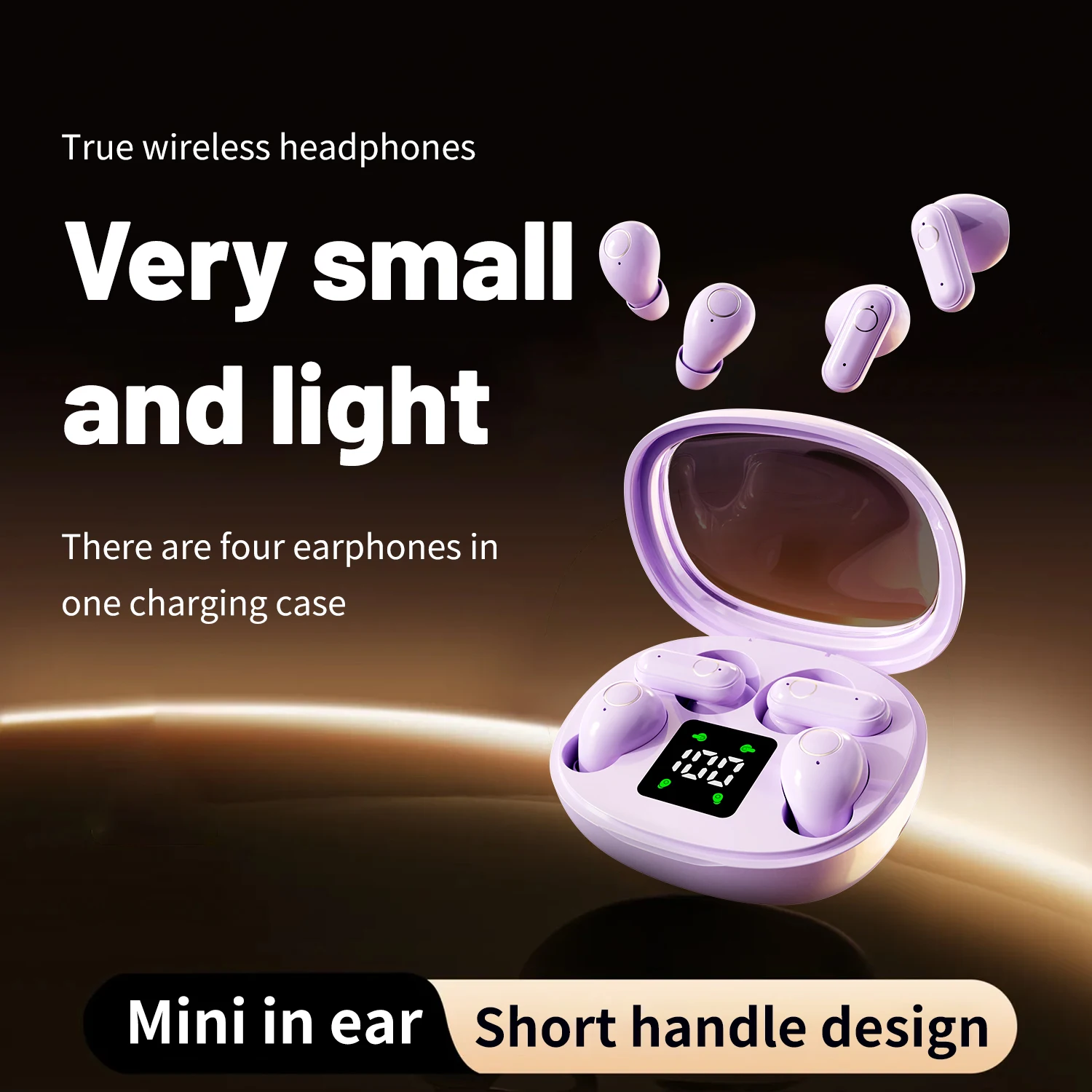 2in1 Wireless Bluetooth Earbuds, Mini Invisible Sleep and Sports Earphones, - Image 3