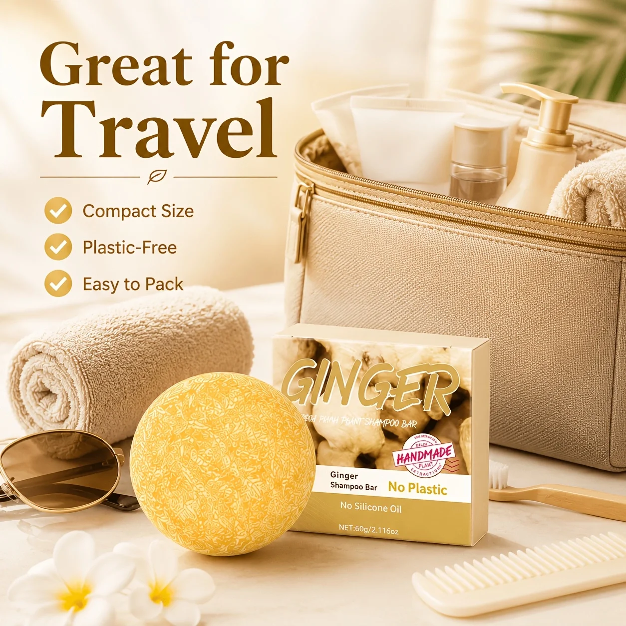 Ginger Shampoo Bar For Women & Men - Image 3