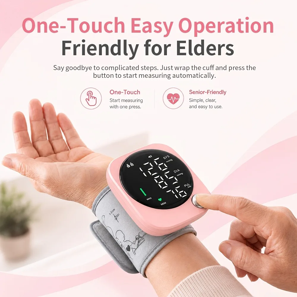 Automatic Wrist Blood Pressure Monitor with Adjustable Cuff, - Image 2