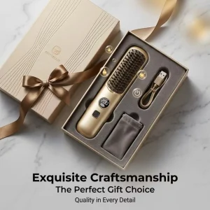 Wireless Ionic Hair Straightener Brush with Essential Oil Hair Care - Thumbnail Image 6