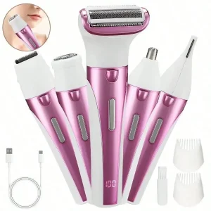 5-In-1 Rechargeable Cordless Electric Shaver For Women - Thumbnail Image 7