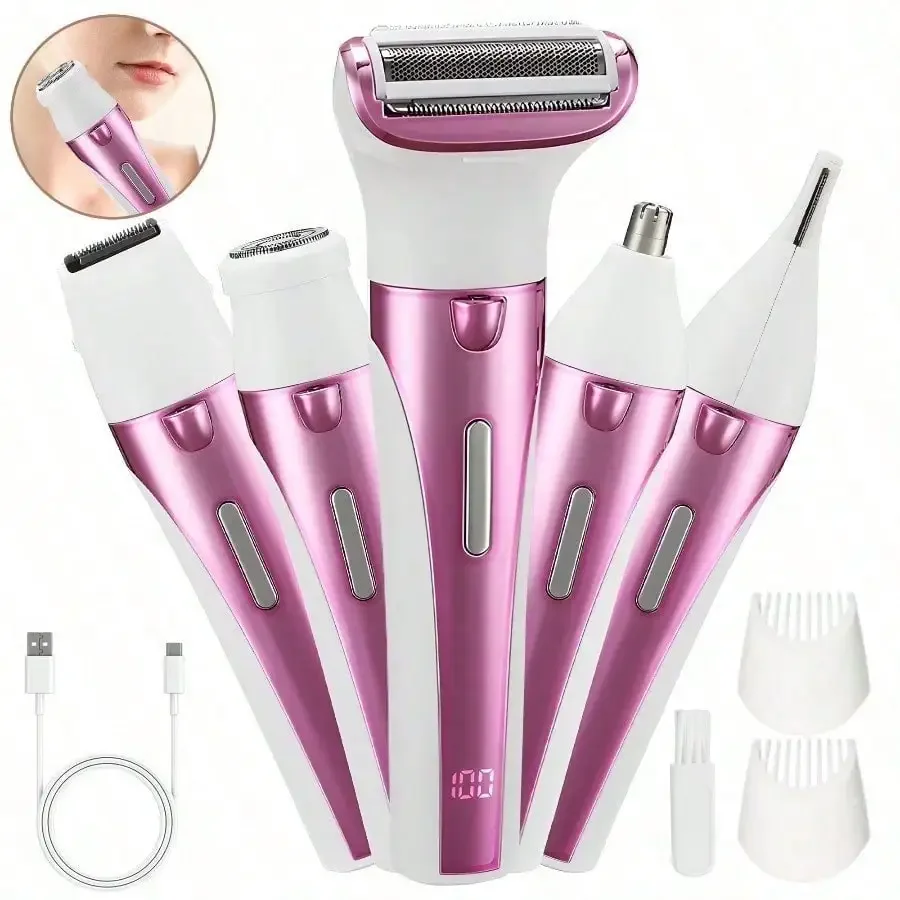 5-In-1 Rechargeable Cordless Electric Shaver For Women - Image 7