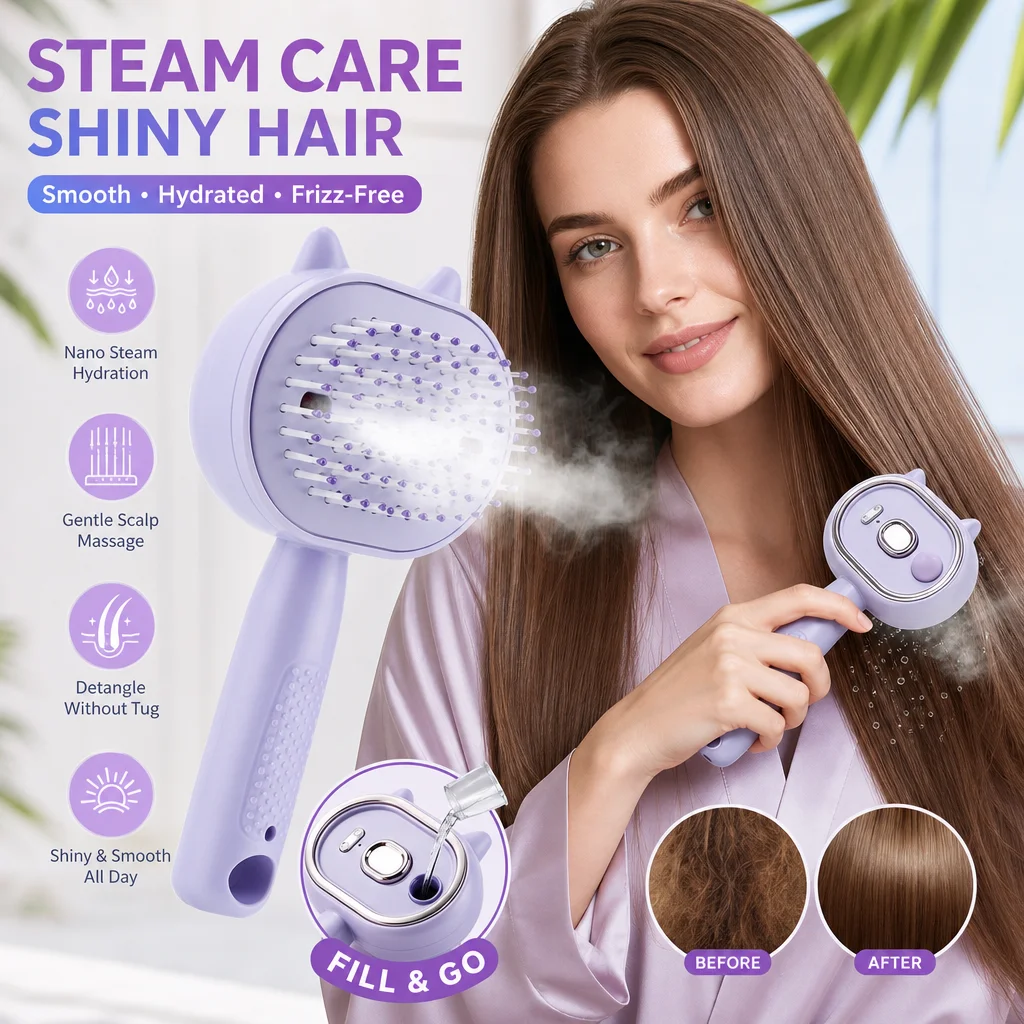 Electric Water Spray Massage Comb - Image 1