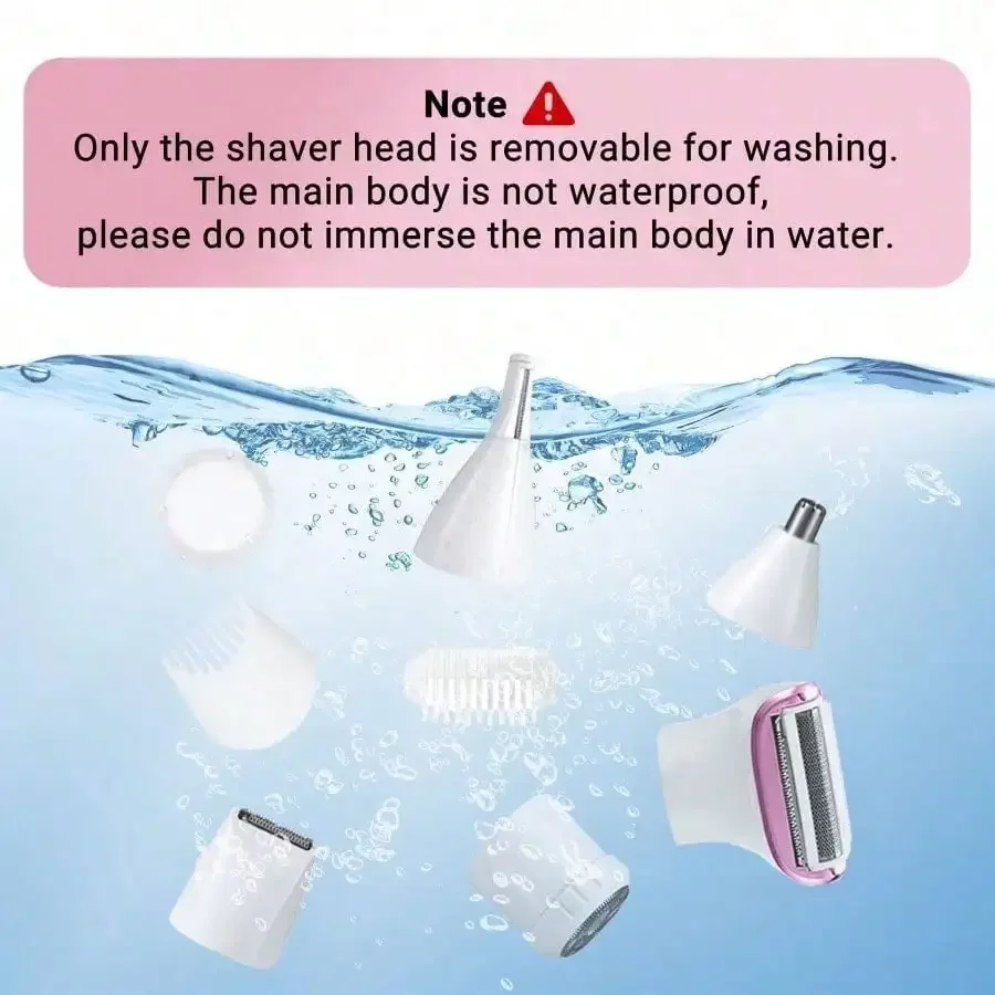 5-In-1 Rechargeable Cordless Electric Shaver For Women - Image 5