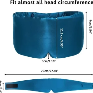 100% Mulberry Silk Sleeping, Light Blocking Eyemask - Thumbnail Image 3