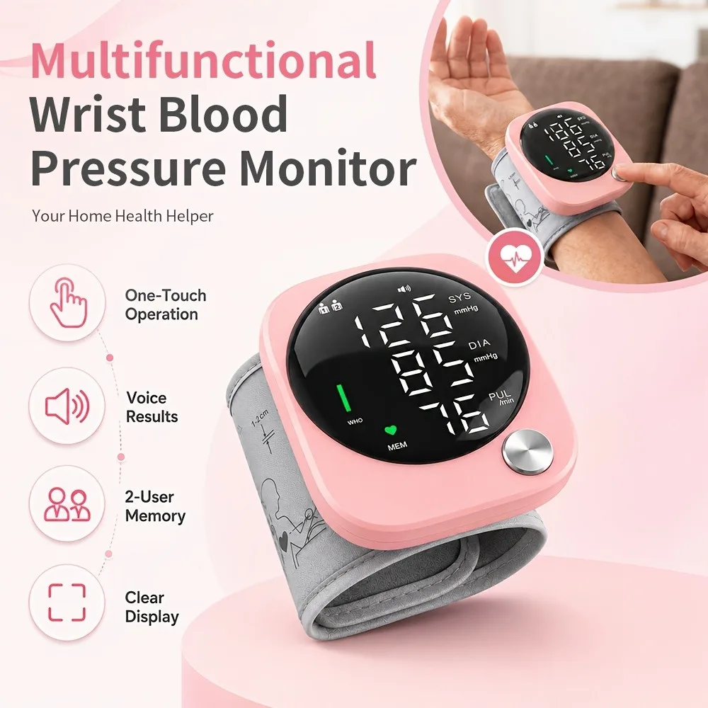 Automatic Wrist Blood Pressure Monitor with Adjustable Cuff, - Image 3