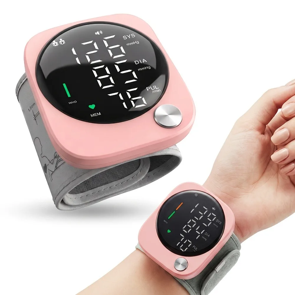 Automatic Wrist Blood Pressure Monitor with Adjustable Cuff, - Image 1