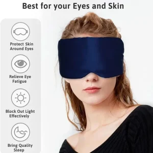 100% Mulberry Silk Sleeping, Light Blocking Eyemask - Thumbnail Image 2