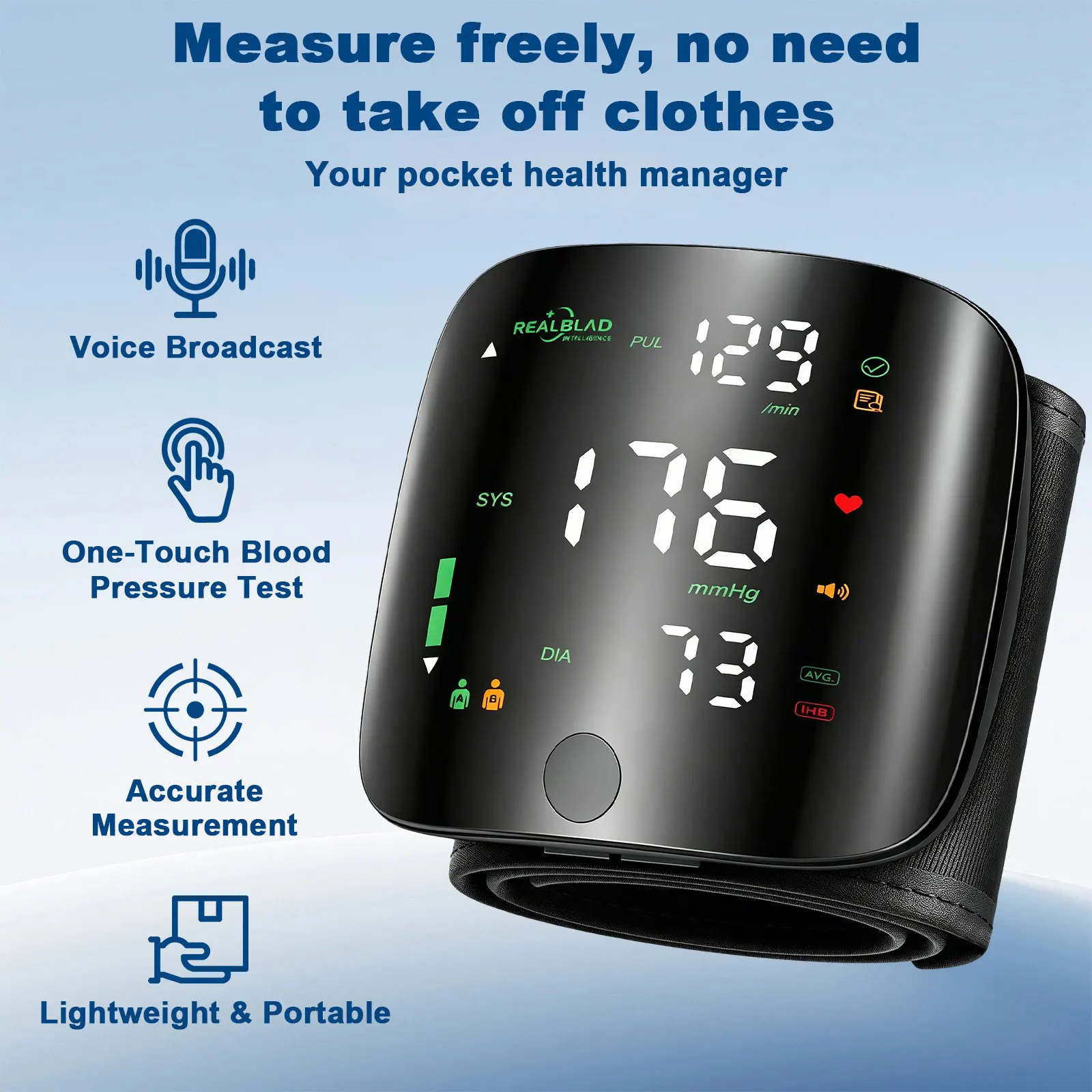 Digital Wrist Blood Pressure Monitor - Automatic - Image 1
