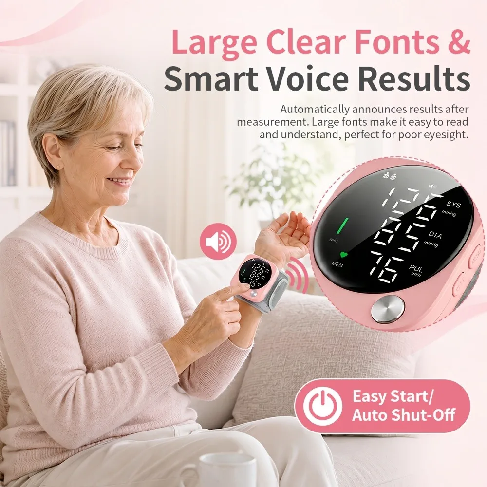 Automatic Wrist Blood Pressure Monitor with Adjustable Cuff, - Image 4