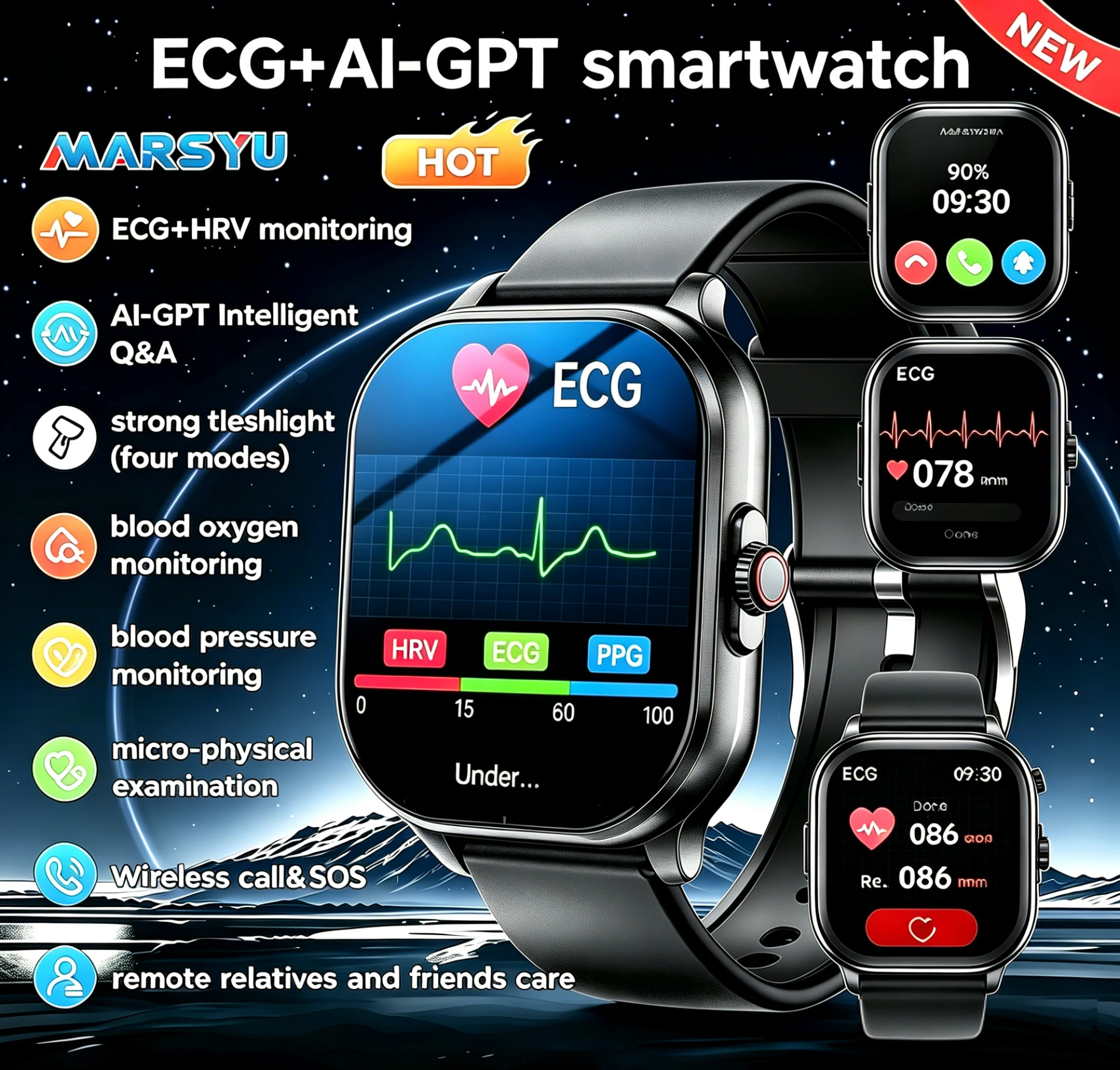 AI Healthy Diagnose Smart Watch - Image 1