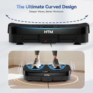 Vibration Plate Fitness Multi-Function Vibration Trainer 330lbs 120 Levels Whole Body Workout for Home Gym Muscle Relax Exercise - Thumbnail Image 3