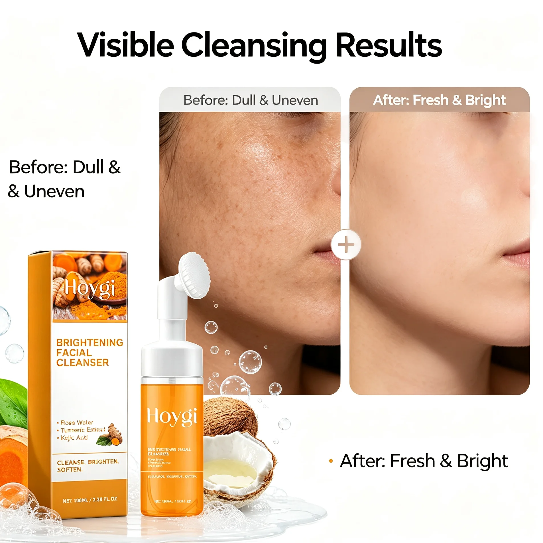 2-in-1 Turmeric Brightening Cleanser - Image 2