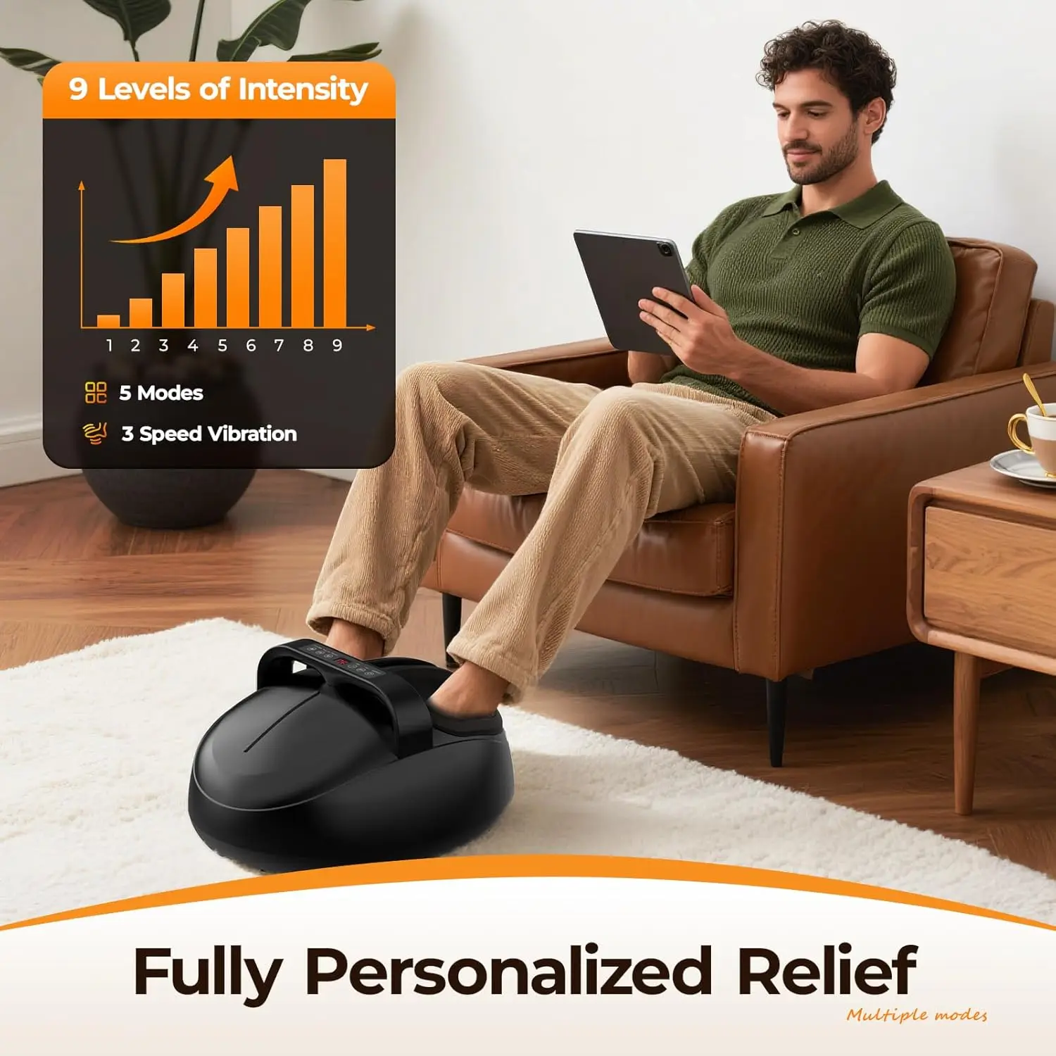 Shiatsu Foot Massager Machine with Deep Kneading Heat - Image 4
