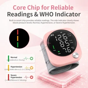 Automatic Wrist Blood Pressure Monitor with Adjustable Cuff, - Thumbnail Image 6