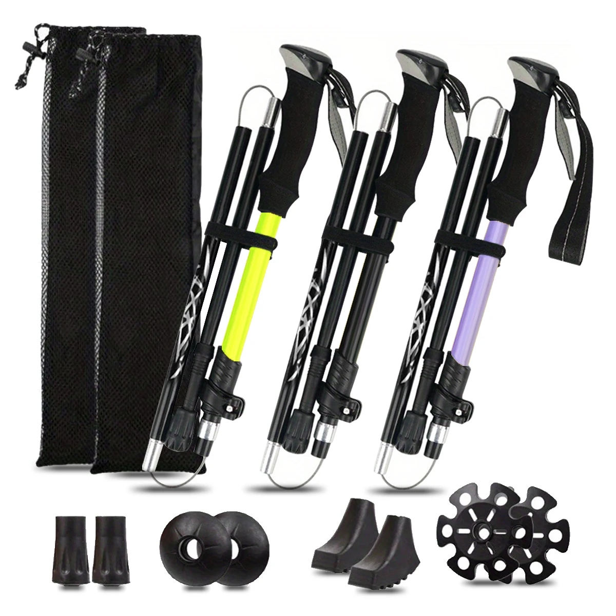 Ultralight Aluminum Alloy Folding Trekking Pole - Image 1