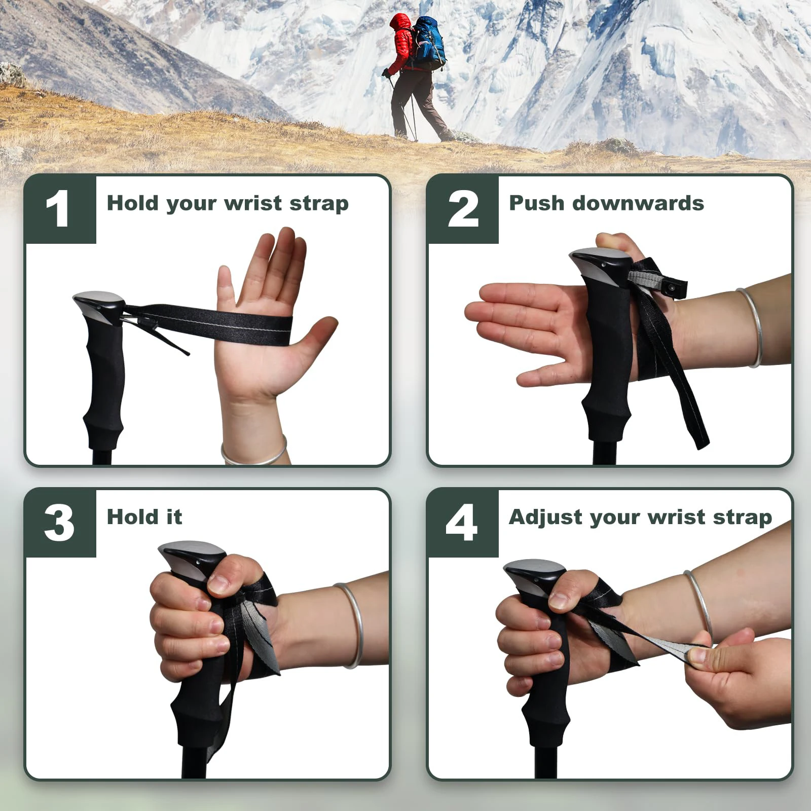 Ultralight Aluminum Alloy Folding Trekking Pole - Image 2