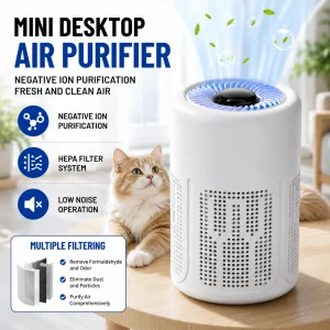 Negative Ion Mini Desktop Air Purifier