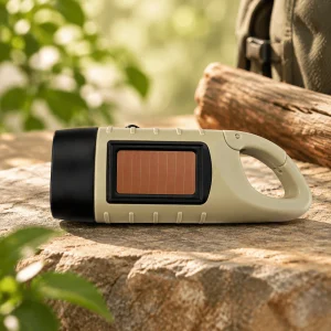 Solar Powered Multifunctional Outdoor Handheld LED Flashlight Emergency Charging Light for Camping Hiking and Adventure Portable for Travel and Emergencies Rechargeable Torch Outdoor Gear - Thumbnail Image 11