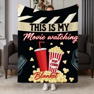 Cozy Cinematic Movie Night Weighted Throw Blanket