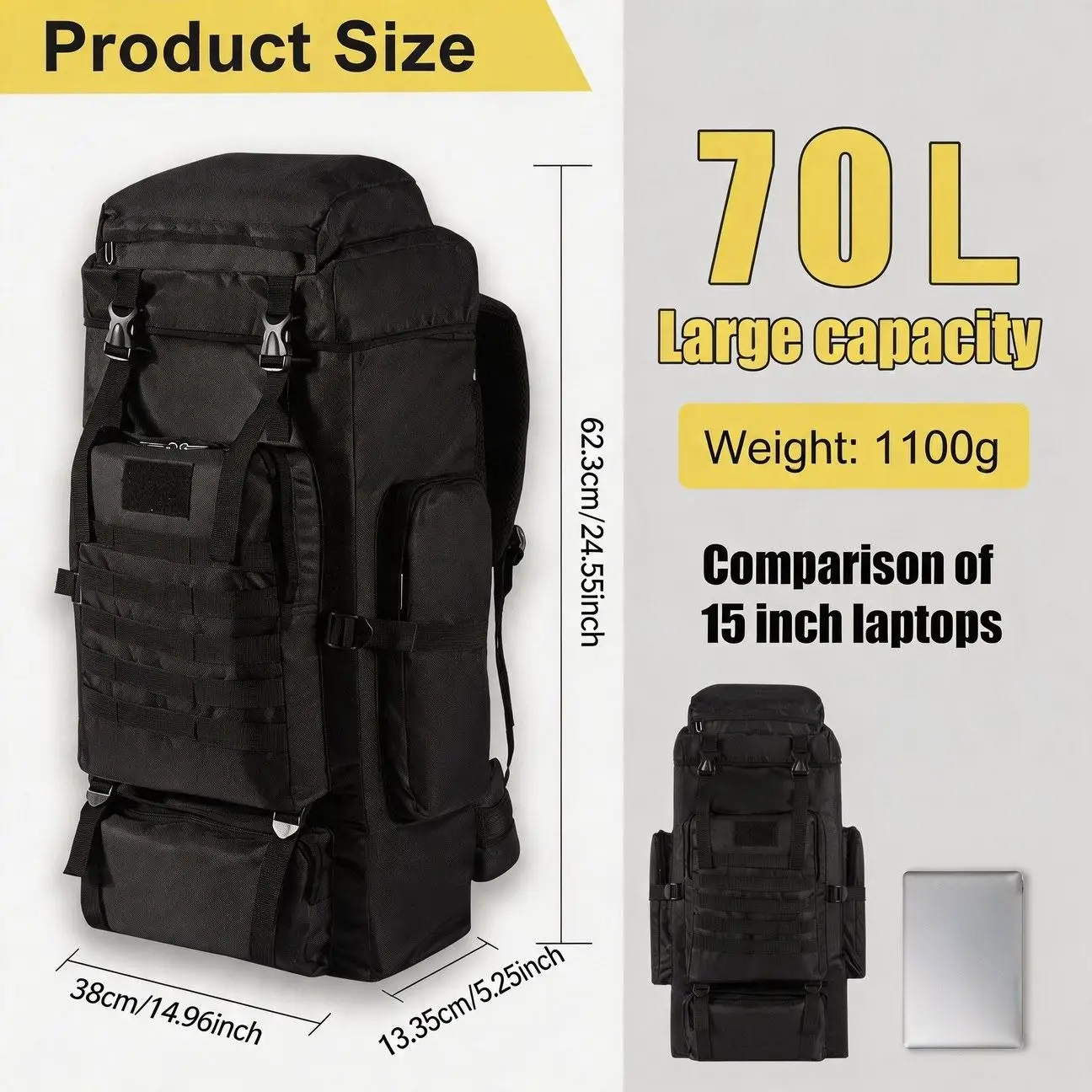 70L Trekking Backpack - Image 2